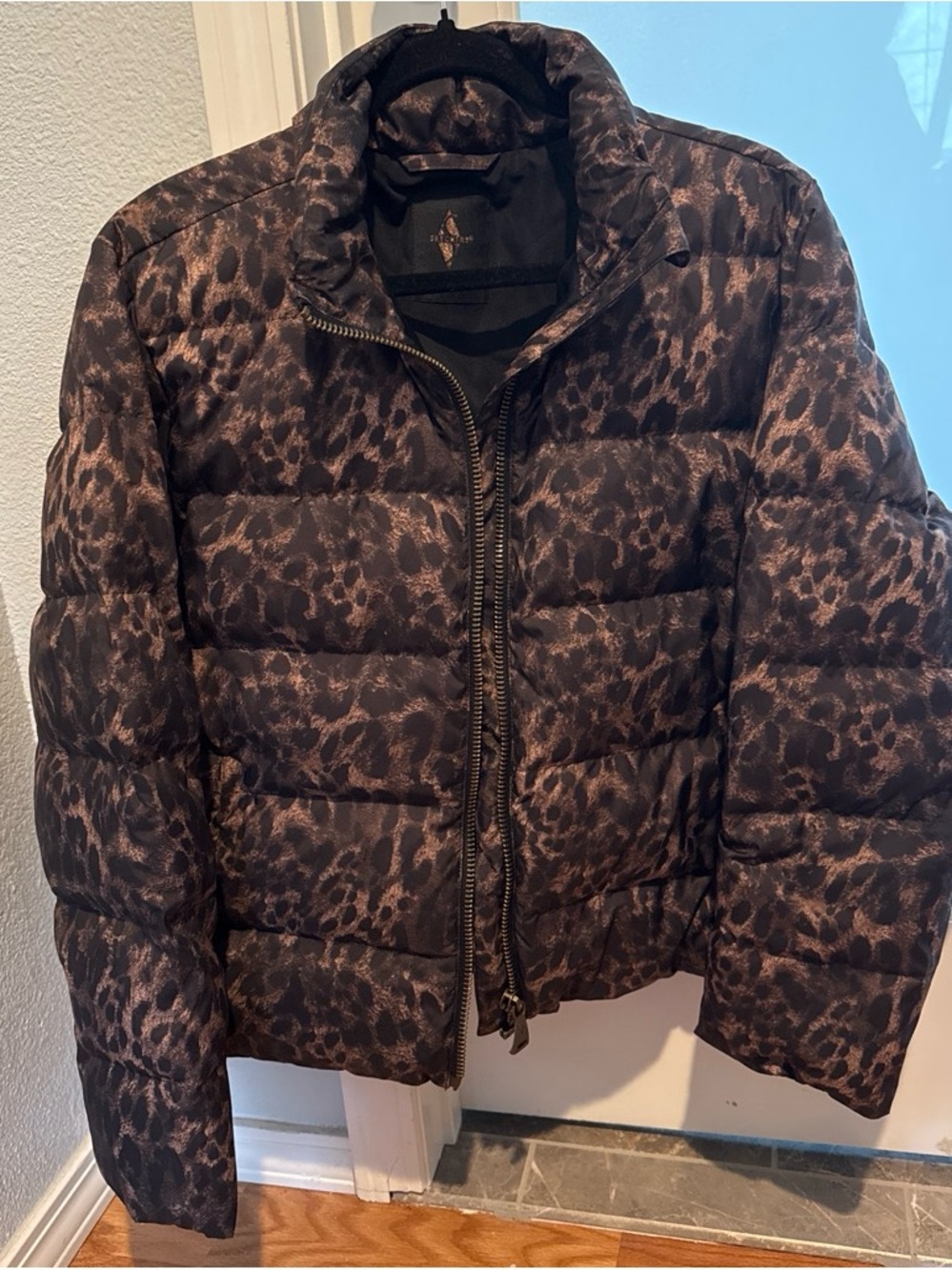 Skechers Leopard Print Puffer Jacket